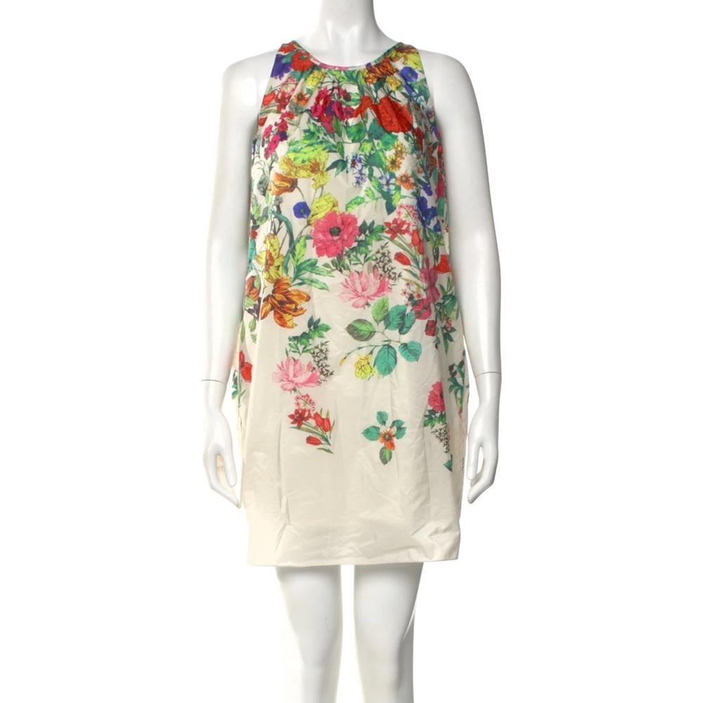 Moncler authentic floral mini dress sz 42 (fits US2 - slim6) orig $1,299 rare